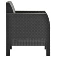 thumbnail image 3 of vidaXL Chaises de Jardin avec Coussins 2 Pièces en Rotin Anthracite, 3 of 5