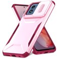thumbnail image 1 of AutoCovers Rugged Case for Motoroal Moto G Play 4G 2024, Sliding Camera Lens Protector Military Grade Shockproof Bumper Phone Case for Moto G Play 4G 2024, Pink, 1 of 7
