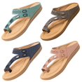 thumbnail image 4 of Women’s Toe Thong Footbed Slide Sandals  Wide Width Available, 4 of 5