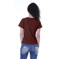 thumbnail image 4 of Moomaya T-shirt à Col Rond pour Femmes à Manches Courtes avec Poche Appliquée à Paillettes - OW, 4 of 6