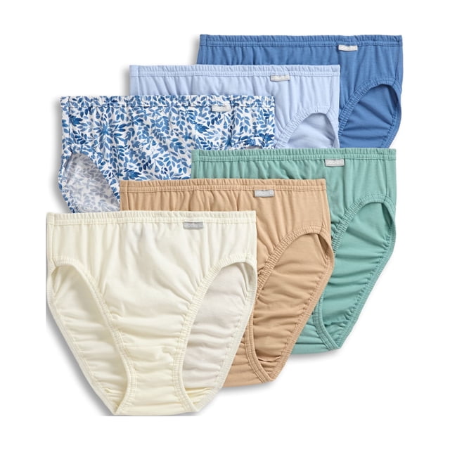 Jockey Femmes 100 % Coton Elance Coupe Française - Lot de 6