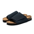 thumbnail image 4 of Men's Cork Sandals Suede Leather Slides Non-Slip Beach Shoes, 4 of 11