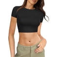 thumbnail image 1 of Women's Casual Printing Shirts Round Neck Short Sleeve Polyester for Summer Outings, 1 of 3