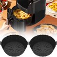thumbnail image 1 of 2Pcs Air Fryer Silicone Pot avec Poignée 6.7" Air Fryer Doublure Résistant à la Chaleur Air Friteuse Panier en Silicone Cuisson Pan Air Fryer Accessoires Doublures, 1 of 10