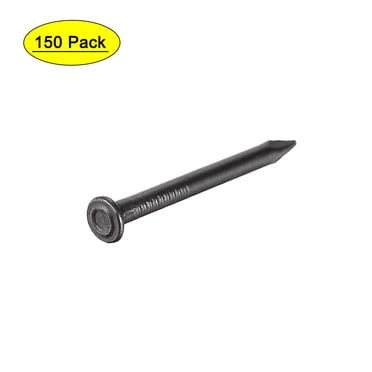 Unique Bargains Hardware Nails Carbon Steel Point Tip Wall Cement Nail 30mm 1.2-inch Black 150 pcs