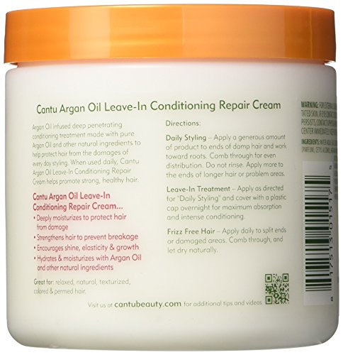 Crème réparatrice revitalisante sans rinçage à l'huile d'argan