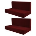 thumbnail image 1 of funtasica 4 Pieces Camper Cushion Covers Camper Cushion Slipcovers Soft RV Seat Covers Red, 1 of 9