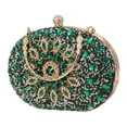 thumbnail image 4 of Sac Pochette de Soirée pour Femme avec Strass et Perles, Pochette, Sac à Main de Mariage Vert, 4 of 8