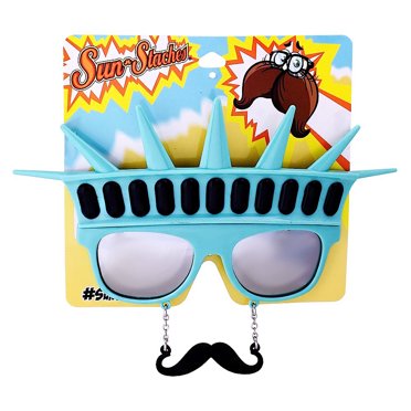 Statue Of Liberty Sunstache Sunglasses USA Sun Glasses Costume Novelty