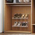 thumbnail image 2 of Gymax Set of 2 Metal Wire Shelving Unit Sloping Shoe Racks w/ Heightened Edge, 2 of 10