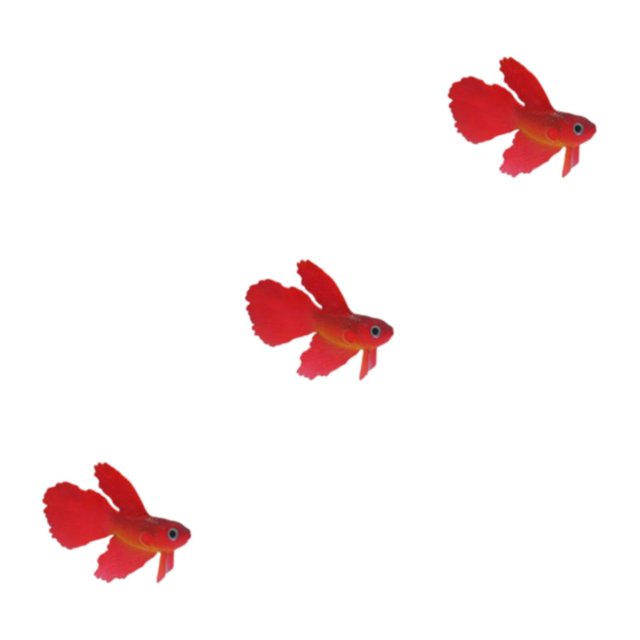 Thinsony Magnifiquement Conçu Simulation Artificielle Lumineuse Poissons Rouges pour les Aquariums Bronzage Rouge 3Set