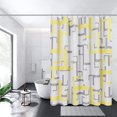 thumbnail image 1 of Yellow Shower Curtain for Bathroom,Abstract Modern Shower Curtain for Bathroom Decor,Waterproof Waffle Textured Fabric Standard Shower Curtain for Bathtub,72 Inch Length Butter Pale Yellow, 1 of 5