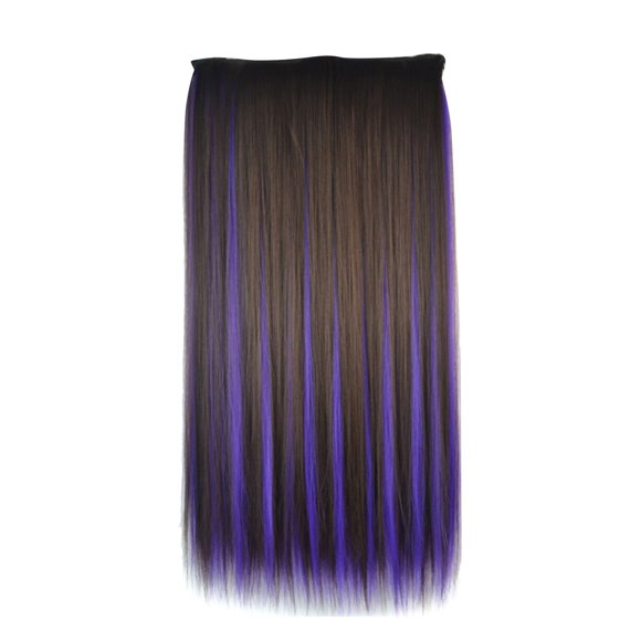 Sifdseng Color Highlights Five Clip Hair Extensions Straight Hair Wig Piece Hair Curtain Best Friend Christmas Gifts