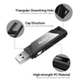 thumbnail image 3 of Netac Netac U336 256GB USB 3.0 Flash Drive - High-Speed, Virus-Proof, Anti-Delete, Black PC Material, Compact Design, 3 of 6