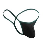 FhsagQ Underwear Breathable Underwear for Men Mesh Comfortsoft Classic Men's Underwear Fashionable Low Waisted Thong Summer Breathable Ice Silk Seamless Thong Mens Underwear Briefs Pack Xl Black XL