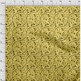 thumbnail image 3 of oneOone Rayon Yellow Fabric Asian Floral Block Craft Projects Decor Fabric Printed By The Yard 56 Inch Wide, 3 of 3