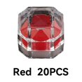 thumbnail image 1 of Ruiboury 20Pcs Clear Boxes Mini Multifunctional Jewelry Box Crystal Ring Earrings Studs Organizer Octagonal Case Wedding Proposal Red, 1 of 8