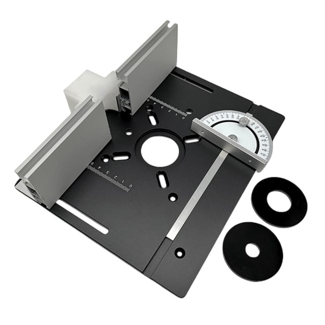 Amdohai Set of 3 Router Table Insert Plate Aluminum Alloy Wood Milling Flip Board Trimming Machine Engraving Auxiliary Tool Woodworking Benches
