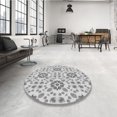 thumbnail image 4 of Ahgly Company Tapis d'Intérieur Lavable à la Machine, Carré, Transitionnel, Gris, Tapis de Zone, 3 Pieds Carré, 4 of 7