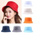 thumbnail image 3 of Bucket Hat Portable Solid Color Folding Fisherman Sun Hat Outdoor Men Women Bucket Cap, 3 of 6
