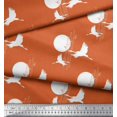 thumbnail image 3 of Soimoi Moss Georgette Fabric Bamboo Tree,Moon & Stork Bird Print Fabric by Yard 42 Inch Wide, 3 of 3