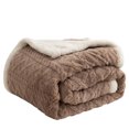 thumbnail image 2 of Flannel Throw Blanket with Geometric Pattern | Insulating Wind Cover for Warmth | Cozy Nap Shawl for Couch, Office, or Car | Machine Washable Conditioning Blanket, 2 of 6