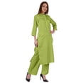 thumbnail image 2 of Bimba Robe Traditionnelle Indienne Unie pour Femmes Ensemble Kurta et Pantalon Ethnique Indien Palazzo, 2 of 7