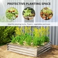 thumbnail image 4 of 4' x 4' x 1' Raised Garden Bed Galvanized Steel Planter Box Silver, 4 of 10