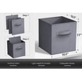 thumbnail image 3 of Sorbus Fabric Storage Bins 11" Foldable Cubes With Handles For Pantry, Cubbies, Toy And Closet Shelving Organization - 8Pk, 3 of 7