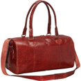 thumbnail image 2 of Sharo Leather Bags Unisex Adjustable Strap Leather Shoulder Bag, Red, 2 of 4