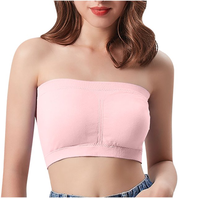 Birdeem Bras for Women Womens Top Top Line Bra with Chest Pad Solid Color Bra without Wire Wrap