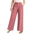 thumbnail image 3 of 6 Month Rompers Softball Girl Girls High Waisted Wide Leg Pants Summer Solid Color Button Down Casual Trousers With Pockets Comfortable And Stylish For Teens And Juniors, 3 of 6