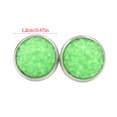 thumbnail image 1 of Boucles d'Oreilles en Acier Inoxydable 12mm Boucles d'Oreilles Bijoux Rond Ornement avec Anti Sensibilité Fine Galvanoplastie Boucles d'Oreilles Rondes pour Mariage, 1 of 6