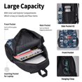 thumbnail image 4 of Kdxio Sailing Cruises Nautical Print School Study Combo Set Backpack with Lunch Bag Pencil Case Oxford Lightweight Durable Travel Organization Kit, 4 of 7