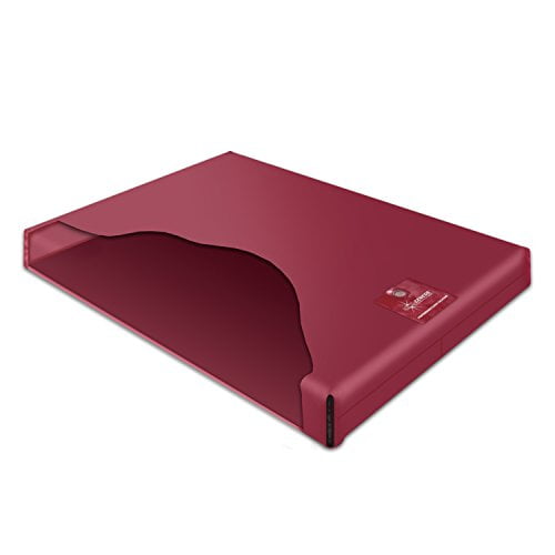 INNOMAX Sanctuary Free Flow Full Wave Waterbed Mattress, Queen size, displayed in a deep red vinyl finish with reinforced corners and a smooth body profile sleep surface. Designed for full depth rigid side box frames, it offers gravity-neutral fluid suspension for mid-body support and full motion performance. Compatible with approved waterbed heaters, safety liners, and conditioners.