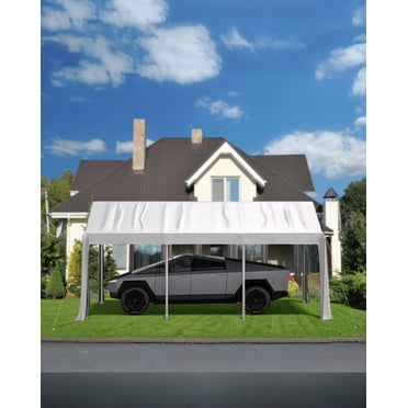 Heavy Duty Carport Replacement Canopy Cover – Waterproof, UV & Wind Resistant 220G PE Tarp – Outdoor Garage Shelter Roof – White – Size: 13x20, 220G (Cover Only, Frame Not Included)