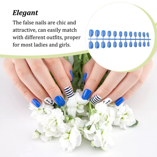 Maoww Nail Art Delicate Removable Artificial Tips Extension Fingernails Fashion Wraps Manicure Tools Decoration for Girls Type 1 Type 24