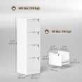 thumbnail image 2 of HOMCOM 4 Drawer File Cabinet Fluted Vertical Filing Cabinet with Lock White, 2 of 8