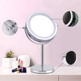 thumbnail image 4 of Makeup Mirror, 5X Magnification Double Sided Lighted Makeup Mirror with Stand, 360 Degree Rotation Cosmetic Mirror for Table Desk Counter Top Mirror Bathroom Vanity, 4 of 7