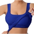 thumbnail image 1 of Yuyuzo Womens Tank Top Ribbed Knit Sleeveless Racerback V Neck Spaghetti Strap Cropped Tops Layering Tees, 1 of 7