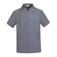 thumbnail image 4 of TISHITA Chef Coat Jacket Breathable Waiter Waitress Clothing Executive Short Sleeve Chef L, 4 of 8