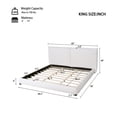 thumbnail image 2 of Noble House King Linen Platform Bed,Beige, 2 of 7