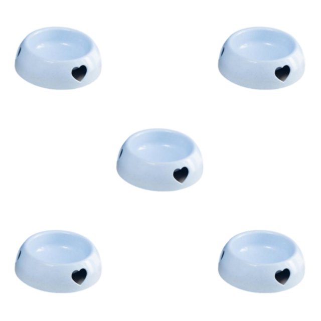 Dalazy Wear-resistant And Durable Plastic Dog Bowl For Long-lasting Bite Resistant light blue large size 5Set
