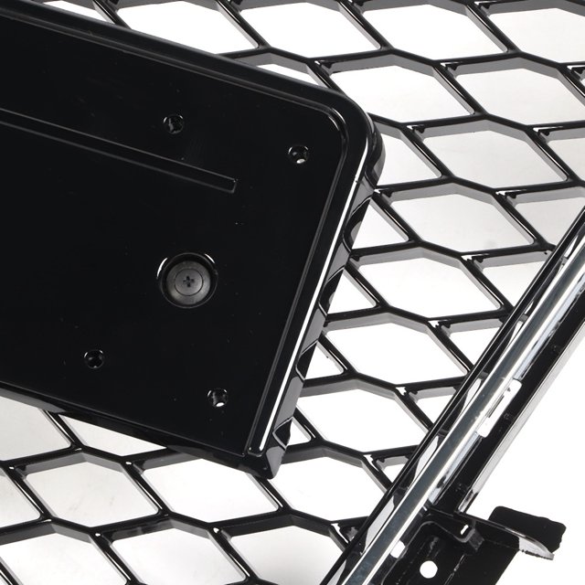 Hex Mesh Badgeless Grille Front Intake Grill Glossy Black Refit For RS Style Fits For A5/S5 B8 2008-2011