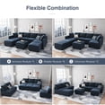 thumbnail image 2 of HONBAY Canapé Sectionnel Modulaire Moderne pour Salon avec Ottomans de Rangement, Bleu Marine, 2 of 6