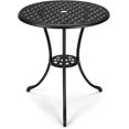 thumbnail image 2 of Royalbelle 24inch Round Black Cast Aluminum Bistro Table, Outdoor Coffee Table, 2 of 8