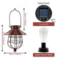 thumbnail image 4 of Shengyu Solar Hanging Metal Solar Pendant Edison Bulb Design, Easy Hanging, Openwork For Gardens, Courtyards, Patios, Trees Red Rust, 4 of 6