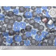 thumbnail image 2 of Soimoi polyester Crepe Fabric Artistic Flower Decor Fabric Printed Yard 52 Inch Wide, 2 of 3
