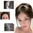 thumbnail image 4 of WIFKLSIIPG Pièce de Cheveux Partielle Pince à Cheveux Pièce de Perruque avec Pinces Peigne pour Femmes Centre Séparé pour Couvrir les Cheveux Blancs et les Cheveux Vrais en Cheveux Humains, 4 of 4