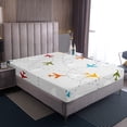 thumbnail image 3 of Erosebridal Cartoon Airplane Bed Sheets Set Full Size, Geometric Line Bed Sheets Full, Plane Decor, 4-Piece, 3 of 6